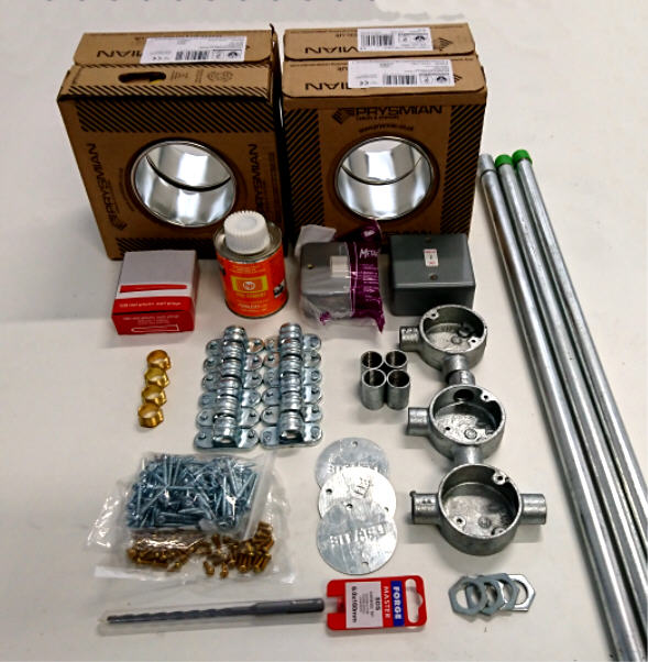 LED - Budget Shaft Lighting Kits - Various Lamp Options - Galvanised